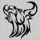 TRIBAL BULL HEAD CROCHET AFGHAN PATTERN GRAPH