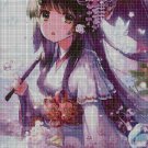 Anime girl 10 cross stitch pattern in pdf DMC