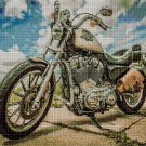 Motorcycle cross stitch pattern in pdf DMC