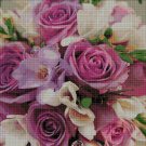 Rose Bouquet cross stitch pattern in pdf DMC