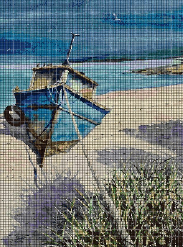 On the seaside 2 cross stitch pattern in pdf DMC