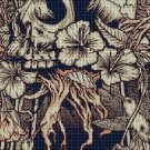 Skull and flowers cross stitch pattern in pdf DMC