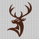 DEER HEAD 13 CROCHET AFGHAN PATTERN GRAPH