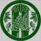 JAPANESE LEAVES AND BIRDS CROCHET AFGHAN PATTERN GRAPH