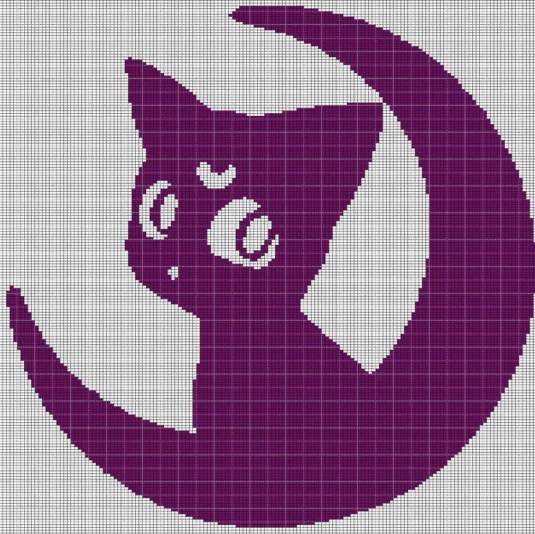 LUNA CAT CROCHET AFGHAN PATTERN GRAPH