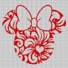 MINNIE HEAD WITH HEART CROCHET AFGHAN PATTERN GRAPH
