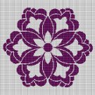 PURPLE FLOWER MOTIF 2 CROCHET AFGHAN PATTERN GRAPH