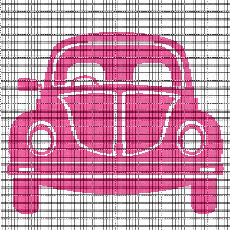 VW BEETLE CROCHET AFGHAN PATTERN GRAPH