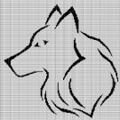 WOLF HEAD SILHOUETTE CROCHET AFGHAN PATTERN GRAPH