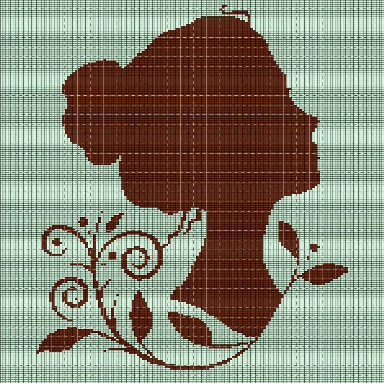 WOMAN PROFILE CROCHET AFGHAN PATTERN GRAPH