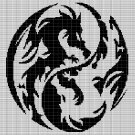 YIN-YANG DRAGON 2 CROCHET AFGHAN PATTERN GRAPH