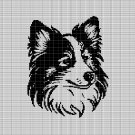 BORDER COLLIE HEAD 2 CROCHET AFGHAN PATTERN GRAPH