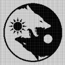 YIN YANG WOLF CROCHET AFGHAN PATTERN GRAPH
