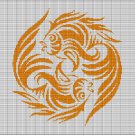 YIN YANG GOLDFISH CROCHET AFGHAN PATTERN GRAPH