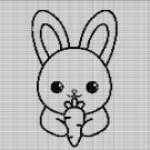 LITTLE BUNNY WITH CARROT CROCHET AFGHAN PATTERN GRAPH