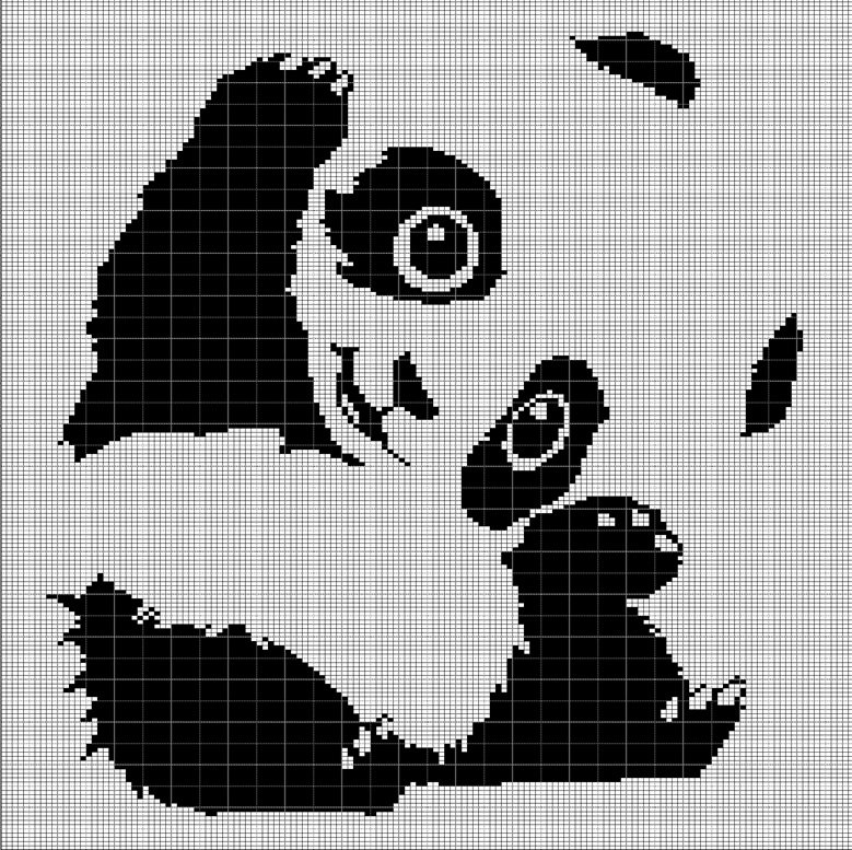 PANDA 6 CROCHET AFGHAN PATTERN GRAPH