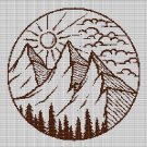 MOUNTAINS 5 CROCHET AFGHAN PATTERN GRAPH