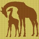 GIRAFFE MOM AND BABY CROCHET AFGHAN PATTERN GRAPH