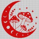 MOON MUSHROOM CROCHET AFGHAN PATTERN GRAPH