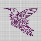 HUMMINGBIRD WITH FLOWERS 2 CROCHET AFGHAN PATTERN GRAPH