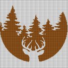 LANDSCAPE WITH DEER CROCHET AFGHAN PATTERN GRAPH