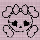 BABY SKULL GIRL 2 CROCHET AFGHAN PATTERN GRAPH
