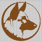 GERMAN SHEPERD HEAD 3 CROCHET AFGHAN PATTERN GRAPH