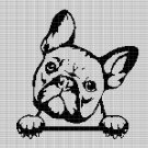FRENCH BULLDOG HEAD 2 CROCHET AFGHAN PATTERN GRAPH