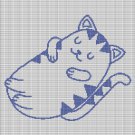SLEEPING CAT 3 CROCHET AFGHAN PATTERN GRAPH