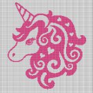 UNICORN HEAD 8 CROCHET AFGHAN PATTERN GRAPH