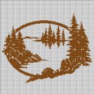 LANDSCAPE 4 CROCHET AFGHAN PATTERN GRAPH