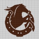 HORSE IN HORSESHOE CROCHET AFGHAN PATTERN GRAPH