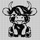 LITTLE HIGHLAND COW CROCHET AFGHAN PATTERN GRAPH