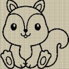 LITTLE SQUIRREL 2 CROCHET AFGHAN PATTERN GRAPH