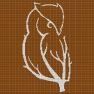 OWL ON BRANCH CROCHET AFGHAN PATTERN GRAPH