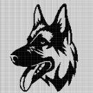 GERMAN SHEPERD HEAD 4 CROCHET AFGHAN PATTERN GRAPH