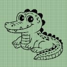LITTLE CROCODILE 2 CROCHET AFGHAN PATTERN GRAPH