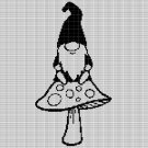GNOME ON TOP OF MUSHROOM CROCHET AFGHAN PATTERN GRAPH