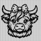 LITTLE HIGHLAND COW 2 CROCHET AFGHAN PATTERN GRAPH