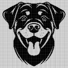 ROTTWEILER HEAD 2 CROCHET AFGHAN PATTERN GRAPH
