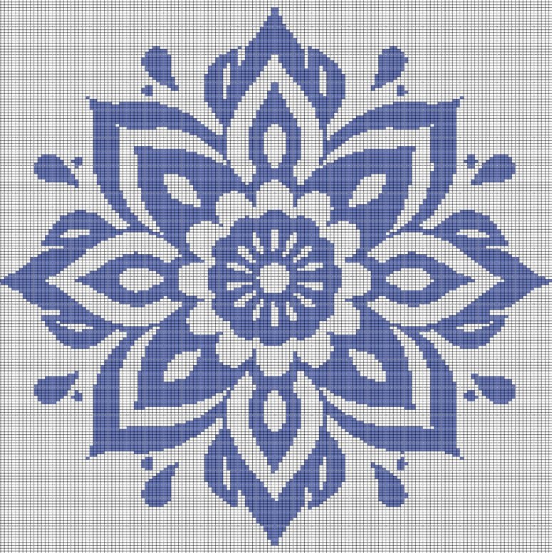MANDALA 3 CROCHET AFGHAN PATTERN GRAPH