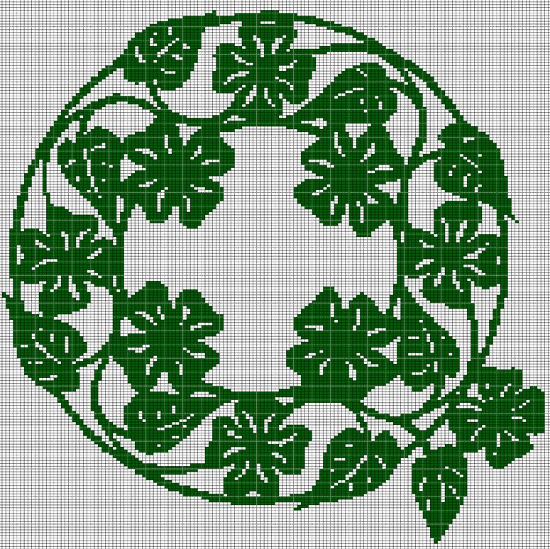 WREATH CROCHET AFGHAN PATTERN GRAPH