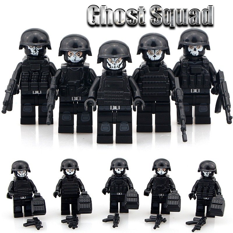 Duty Call Ghost Squad 5PCS Swat Military Fit Lego Minifigure Toys Set