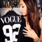 Basic Jackets Fashion Long Sleeve Letter written VOUGE Casul Coats