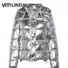 VESTLINDA Winter Coat Women  Casual Warm Outerwear Hooded Long Sleeve Pocket Zip Padded Jacket Coat