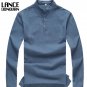 High Quality Relaxed Stand-up Collar Linen Long sleeve famous men Casual shirt