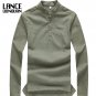 High Quality Relaxed Stand-up Collar Linen Long sleeve famous men Casual shirt