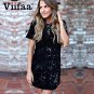 Viifaa Sequins Gold Dress  Short Dress Evening Party Elegant Club Dresses