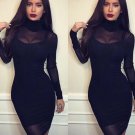 Fashion Women Lace Bodycon Long Sleeve Pary Evening Cocktail Short Mini  Dress