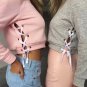 Women Sexy Short Top Long Sleeve Pure Color Pullover Slim Blouse Hoodie Shirts